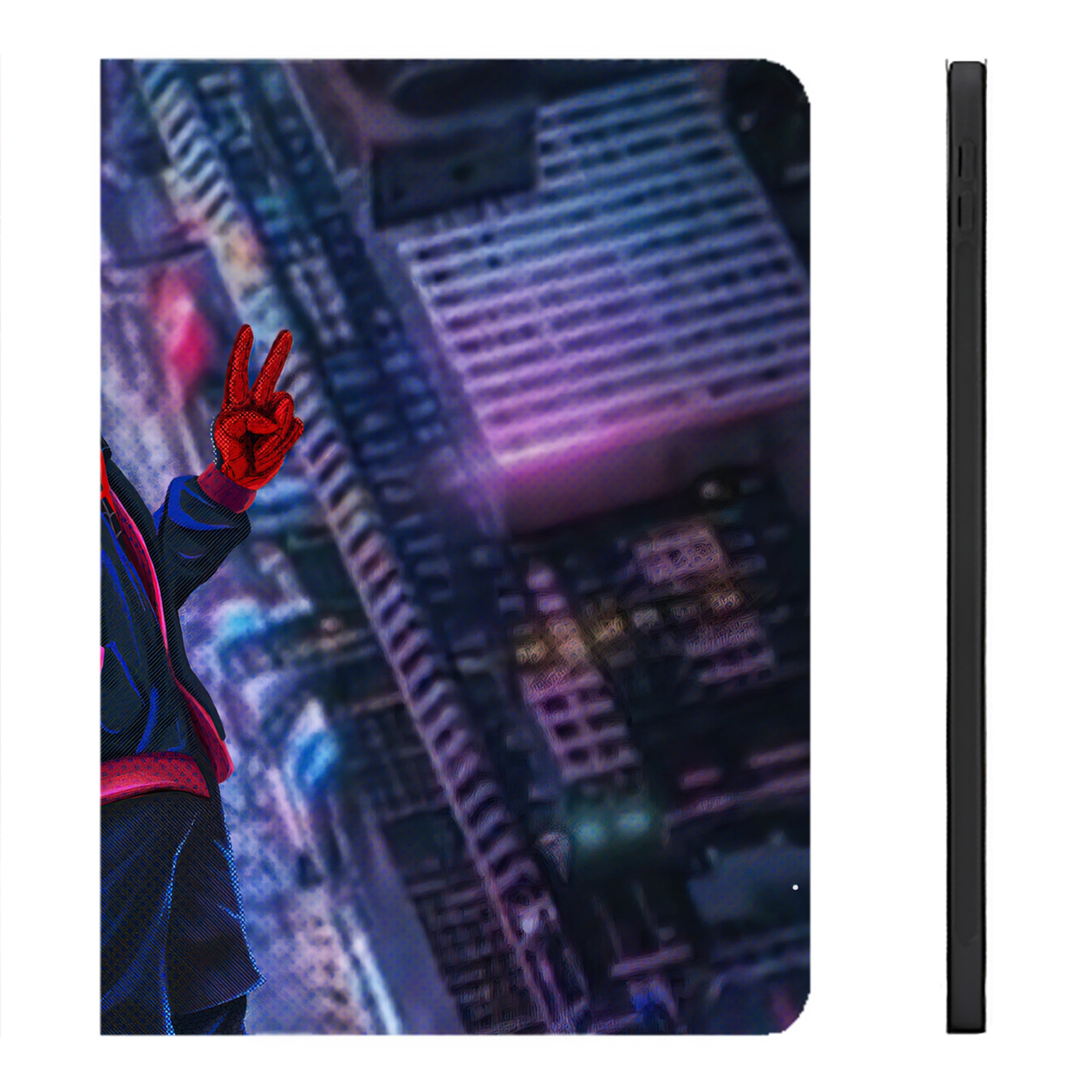 （画像用） Spider Man スパイダーマン IPadケース ペンホルダー付き ブックスタイルデザイン